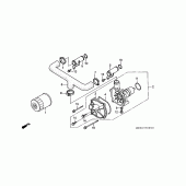 Схема вузла: Масляний фільтр / water pump для Honda GL1500 Gold Wing Special Edition