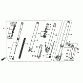 Схема узла: Вилка передней оси (1) для Honda CR250