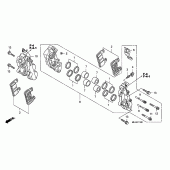 Схема вузла: Передній гальмівний супорт для Honda CB1300 Super Four
