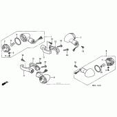 Схема вузла: Turn signal (1) для Honda VTX1800
