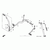 Схема вузла: Pedal + stand + kick starter arm для Honda XR400