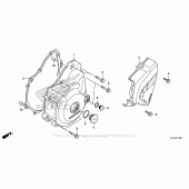 Схема вузла: Ліва кришка картера для Honda CRF250 CRF250RL Rally