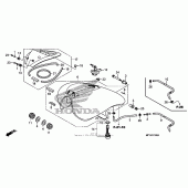 Схема вузла: Паливний бак для Honda VT1300 Stateline