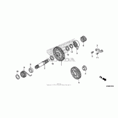 Схема вузла: Привід кікстартера для Honda CRF250 CRF250R