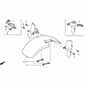 Схема узла: Переднее крыло 93-95 для Honda CBR900RR CBR900RR Fireblade