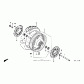 Схема вузла: Перед. колесо (vtx1800c) для Honda VTX1800