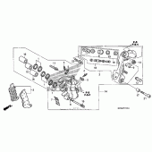 Схема вузла: Left передній гальмівний супорт для Honda VFR800 Interceptor