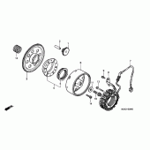 Схема вузла: Генератор для Honda VT1100 Shadow Sabre