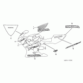 Схема узла: Наклейки (7) для Honda CBR600 CBR600FS Sport Edition