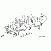 Схема вузла: Електрообладнання (V / W) для Honda CBR1100XX Blackbird