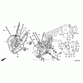 Схема вузла: Crankcase (1) для Honda VT750 Shadow Aero