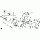 Схема вузла: Задній важіль (Маятник) для Honda VFR750F Interceptor