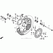 Схема узла: Заднее колесо 90-91 для Honda CR250