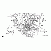 Схема вузла: Головка циліндра (REAR) для Honda VFR800 VFR