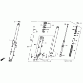 Схема вузла: Вилка передньої осі для Honda VFR800 Interceptor