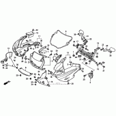 Схема узла: Передний обтекатель для Honda CBR600 CBR600F3