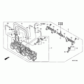 Схема узла: Дроссельная заслонка для Honda CBF600