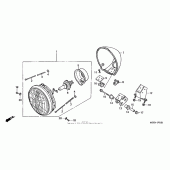 Схема вузла: Головний світло (2) для Honda VT600 Shadow VLX Deluxe