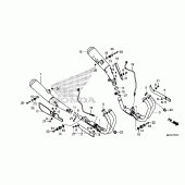Схема вузла: Exhaust muffler (2) для Honda CB1100