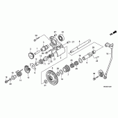 Схема узла: Gear lever для Honda GL1800 Gold Wing