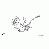 Схема вузла: Генератор для Honda XR400