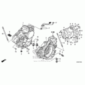 Схема вузла: Картер двигуна для Honda CRF250 CRF250L