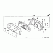 Схема узла: Спидометр для Honda FSC600 Silver Wing