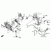 Схема узла: Радиатор для Honda NT650 Deauville