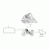 Схема вузла: Label read the manual (4) для Honda XR600