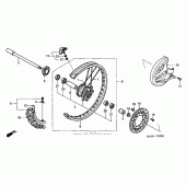 Схема вузла: Переднє колесо для Honda CR250