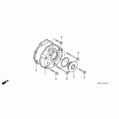 Схема вузла: Ліва кришка картера для Honda CBR1000 CBR1000F
