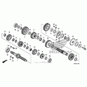 Схема вузла: Трансмісія для Honda CRF250 CRF250R