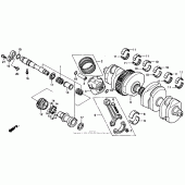 Схема узла: Коленчатый вал для Honda CBR1000 CBR1000F Hurricane
