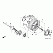 Схема узла: Заднее колесо для Honda ST1300 Pan-European