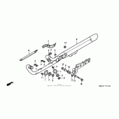 Схема вузла: Вихлопна система для Honda VT750 Shadow Deluxe