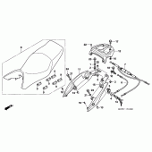 Схема узла: Сиденье для Honda NT700 Deauville