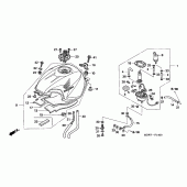 Схема вузла: Паливний бак для Honda CBR600 CBR600F