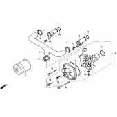 Схема узла: Водяной насос для Honda GL1500 Gold Wing Aspencade