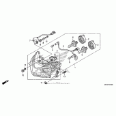 Схема узла: Фара для Honda ST1300 Pan-European Police