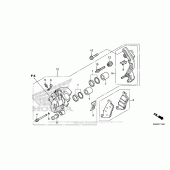 Схема узла: Передний тормозной суппорт (1) для Honda NC700