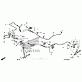 Схема вузла: Задня гальмівна система (fsc600d) для Honda FSC600 Silver Wing