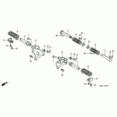 Схема узла: Подножки для Honda VF750 Magna