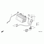 Схема узла: Аккумулятор (1) для Honda CBR600 CBR600F