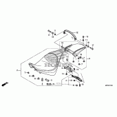 Схема вузла: Сидіння (2) для Honda VT1300 Fury