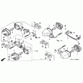 Схема вузла: Передній + задній сигнал повороту для Honda CBR1000 CBR1000RR Fireblade