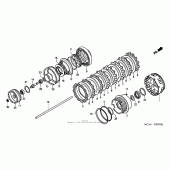 Схема узла: Clutch (1) для Honda GL1800 Gold Wing