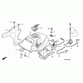 Схема вузла: Паливний бак (CBR125R / RS / RW5 / RW6 / RW8) для Honda CBR125