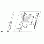 Схема вузла: Front Fork (1) для Honda CB1100