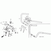 Схема вузла: Верхня траверса і Кліпон керма для Honda VT1100 Shadow