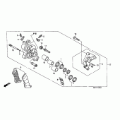 Схема узла: Передний тормозной суппорт (R.) (XL1000V) для Honda XL1000V Varadero